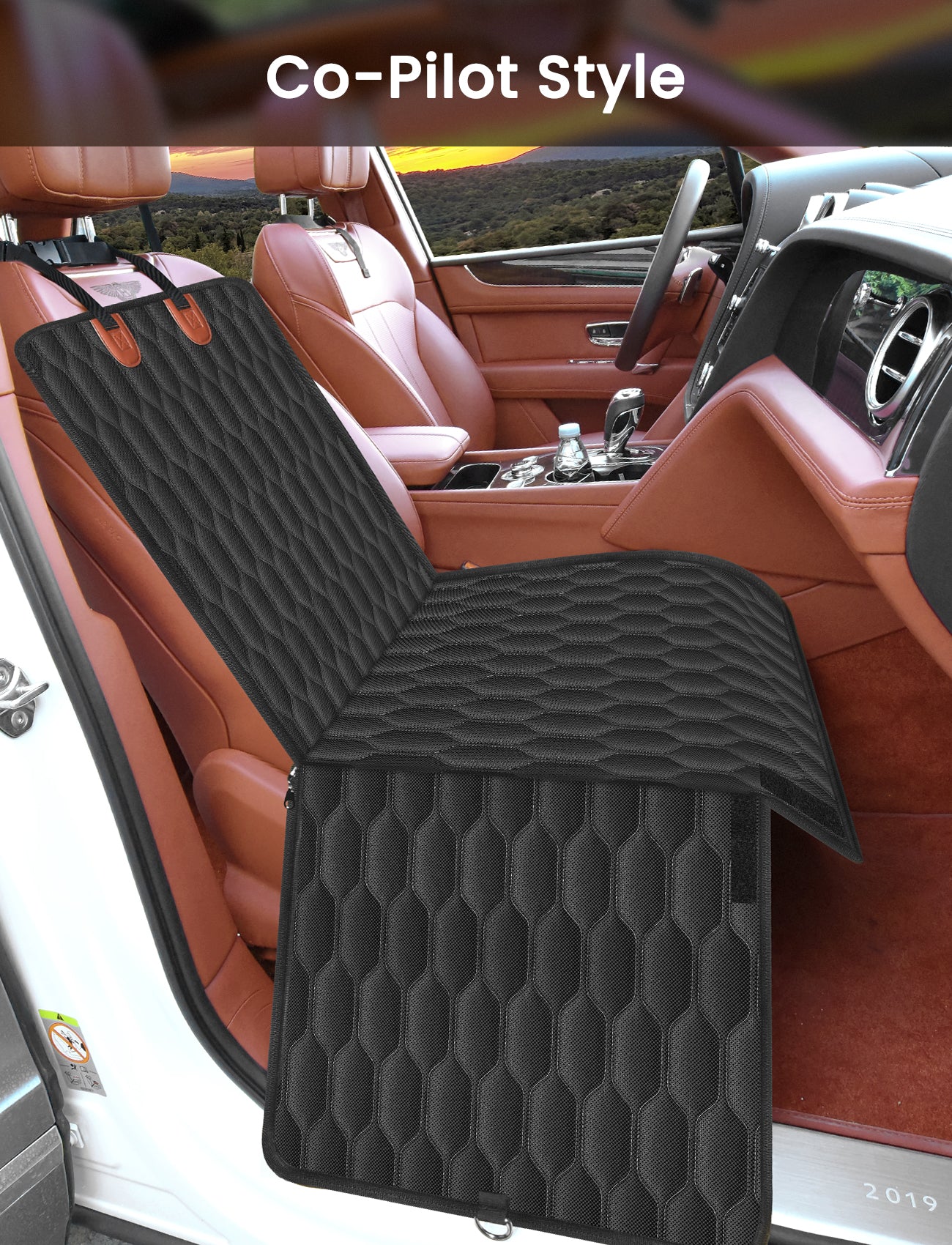 Dog Seat Cover for Cars with Mesh Window